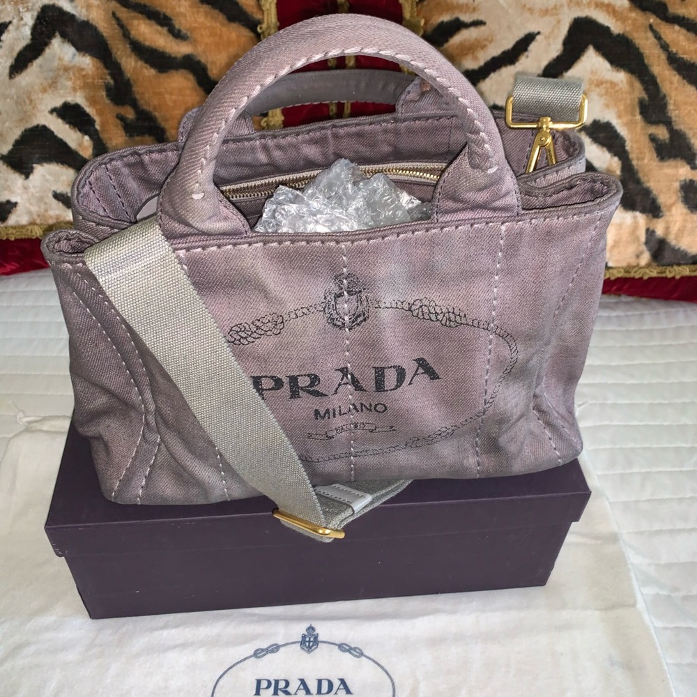 Authentic Prada canepa 2 way bag